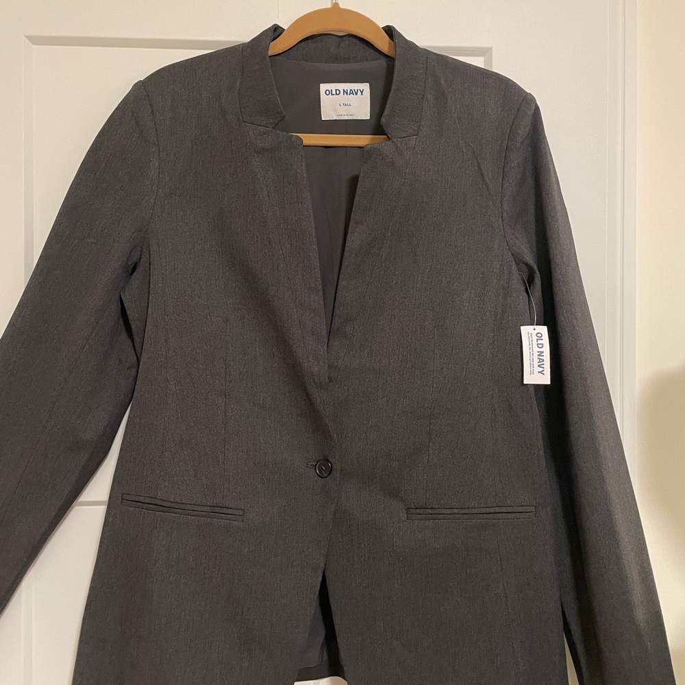 Tall mandarin collar blazer- new with tags